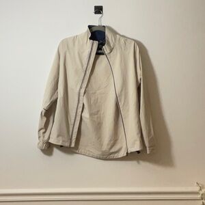 Glen eco Cream Utility Jacket with Collared Design and Structured Shoulders